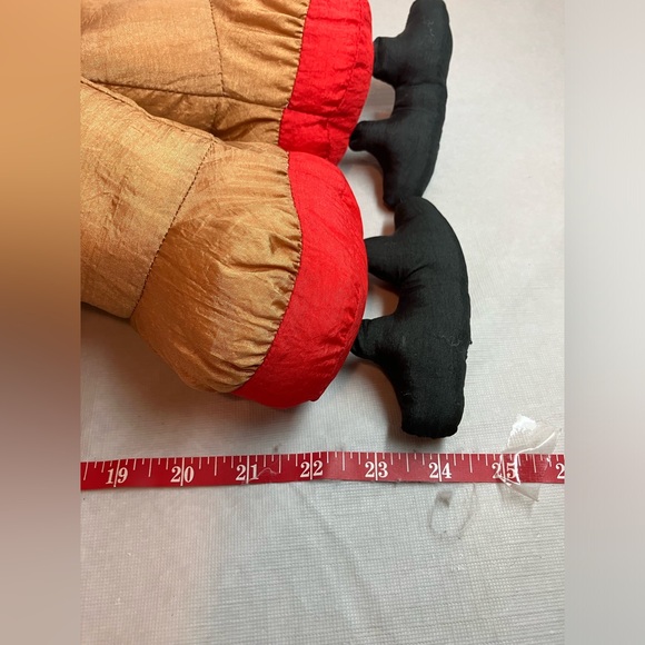 Vtg1978 Dayton Hudson Plush Teddy Bear Nylon Brown Stuffed Animal Ice Skates 24" - Picture 7 of 9